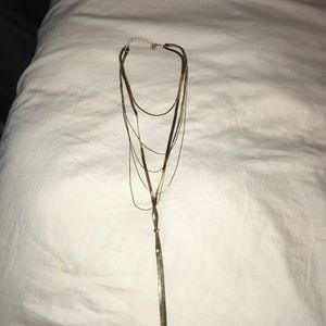 Free People gold multi-layer necklace-never worn